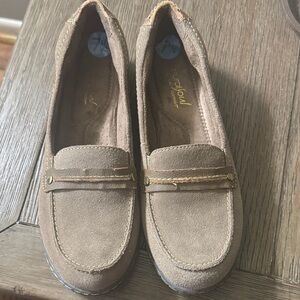 Women's Brown Suede Slip-On Loafers